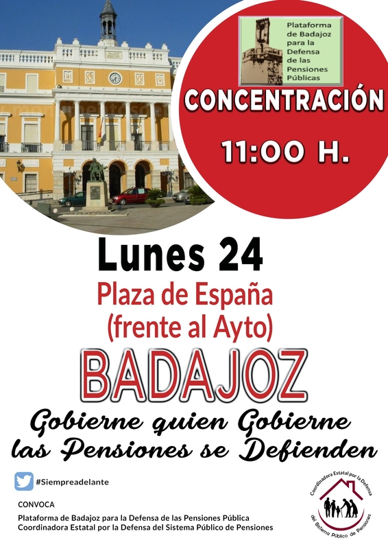 La Plaza de España acogerá una concentración el lunes por las pensiones