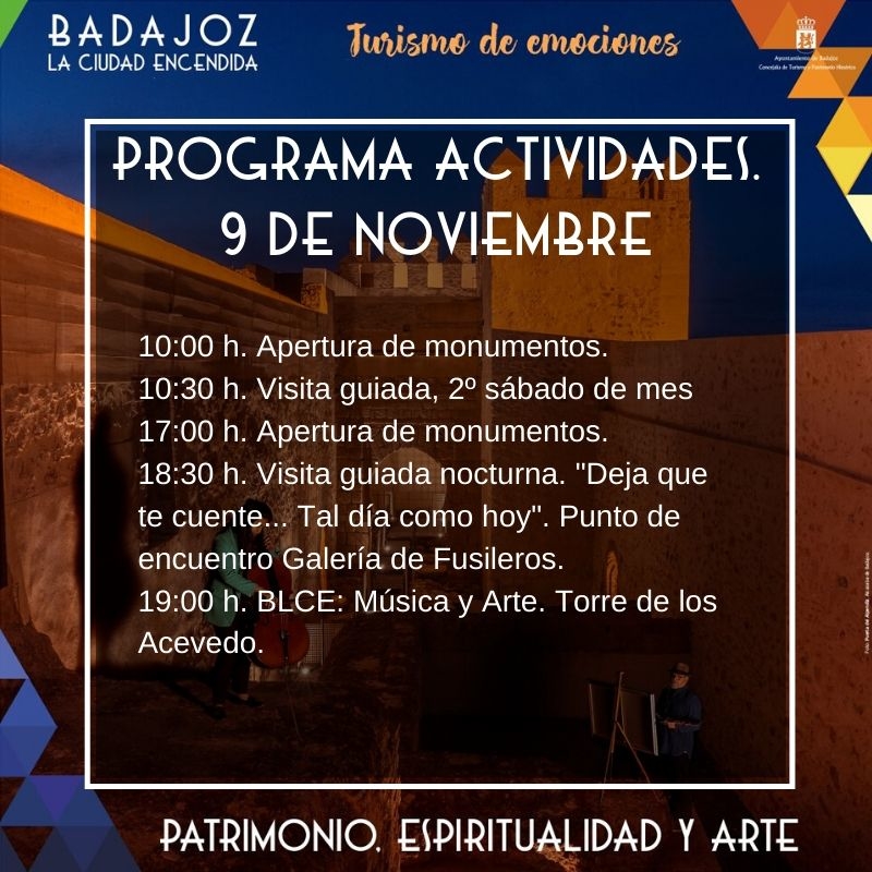 Este sábado se ofertan distintas actividades turísticas en Badajoz