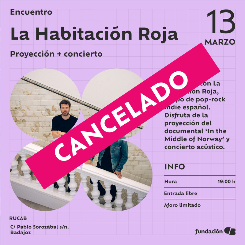 La proyección y concierto de La Habitación Roja ha sido cancelada
