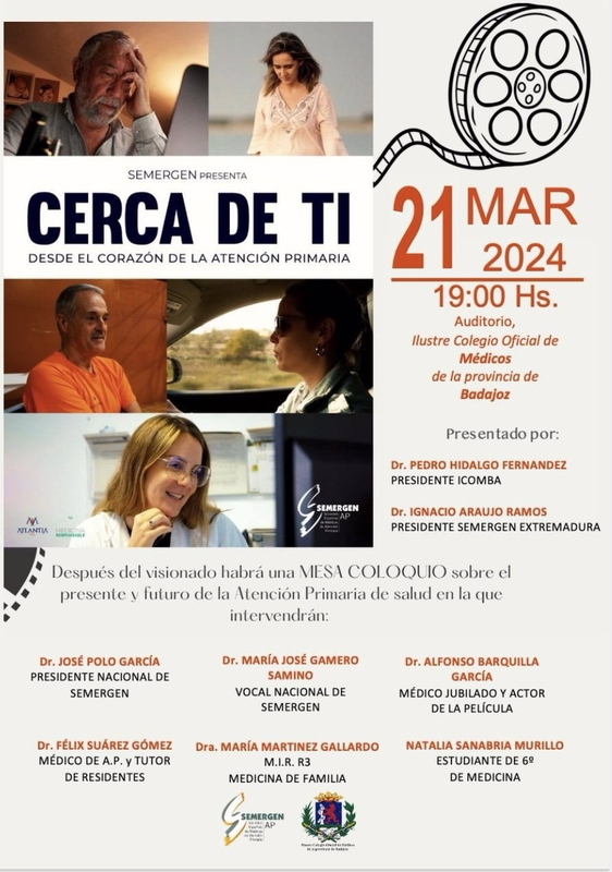 Semergen presenta en Badajoz el documental 'Cerca de Ti' para poner en valor el trabajo de los médicos de familia