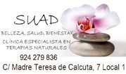 SUAD<BR><FONT SIZE=2>BELLEZA SALUD BIENESTAR</FONT>