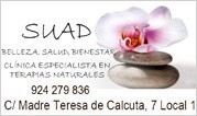 SUAD<BR><FONT SIZE=2>BELLEZA SALUD BIENESTAR</FONT>