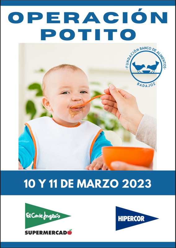 El Banco de Alimentos de Badajoz inicia este viernes la ''Operación Potito'', una campaña para recoger alimentos infantiles 