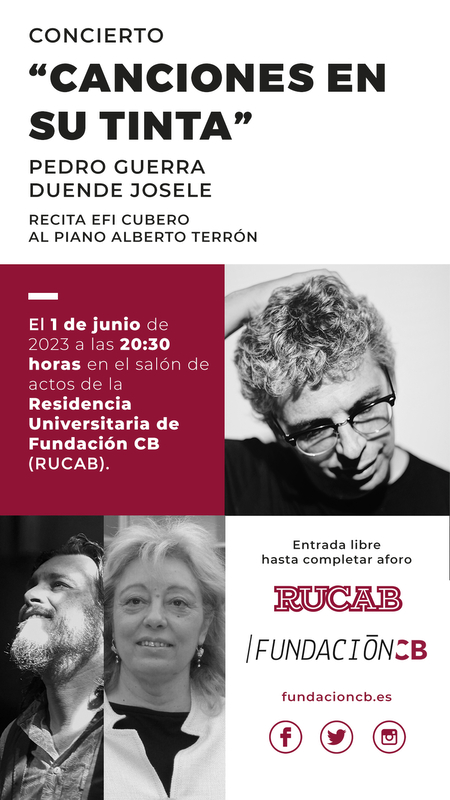 Pedro Guerra, Duende Josele y Efi Cubero ofrecern un concierto-recital en la RUCAB