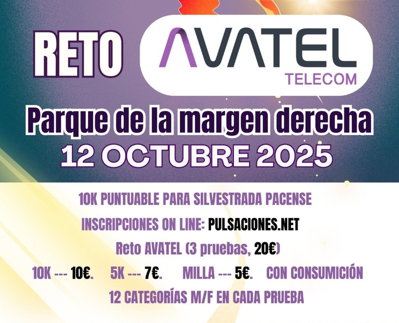 El Reto Avatel del 12 de octubre en Badajoz contará con tres carreras y será solidario con Cruz Roja