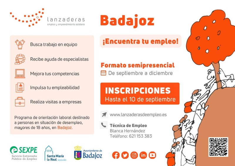 Abiertas las inscripciones para dos nuevas Lanzaderas de Empleo que ayudarán a mejorar la empleabilidad de 40 personas desempleadas