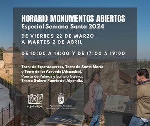 Horario especial de los monumentos de Badajoz por Semana Santa