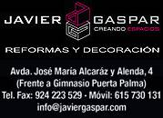 JAVIER GASPAR<br>CREANDO ESPACIOS