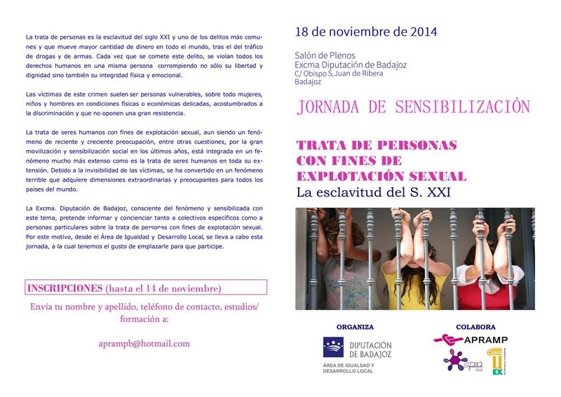 Unas jornadas en Badajoz buscan sensibilizar sobre la trata de personas con fines de explotación sexual