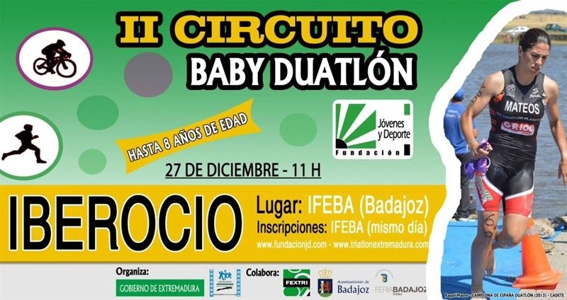 El programa ''Baby Duatlón'' llegará a la Feria de Ocio Infantil y Navideño de Badajoz el próximo 27 de diciembre