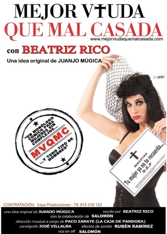 La actriz Beatriz Rico representa el próximo sábado en Badajoz la obra ''Mejor viuda que mal casada''