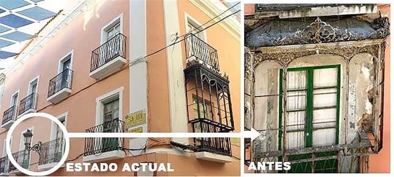 La Asociación Cívica de Badajoz trabaja en la recuperación del balcón del convento franciscano de la calle San Juan