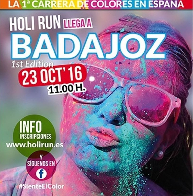 La carrera 'Holi Run' llenará la ciudad de Badajoz de color el 23 de octubre