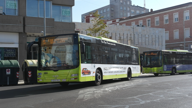 Autobuses gratuitos en Badajoz hasta las 14 horas