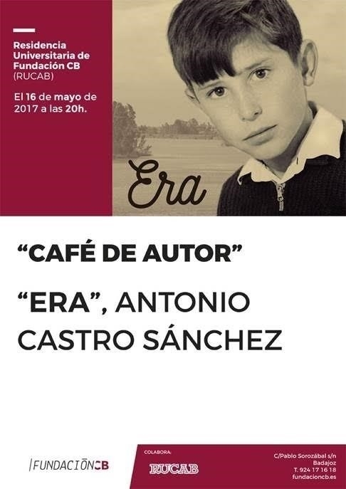 El escritor Antonio Castro Sánchez es el nuevo protagonista del 'Café de autor' de la Fundación CB