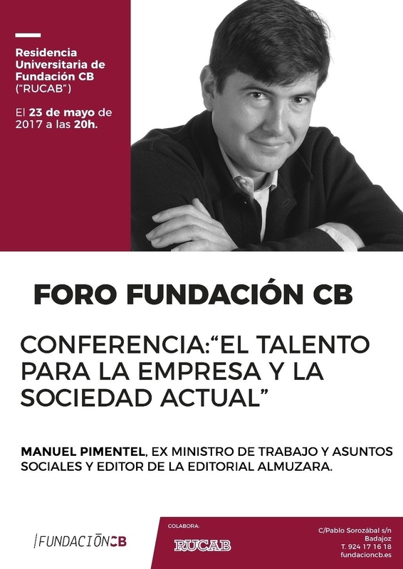El exministro Manuel Pimentel ofrecerá en Badajoz una conferencia sobre el talento para la empresa y la sociedad actual