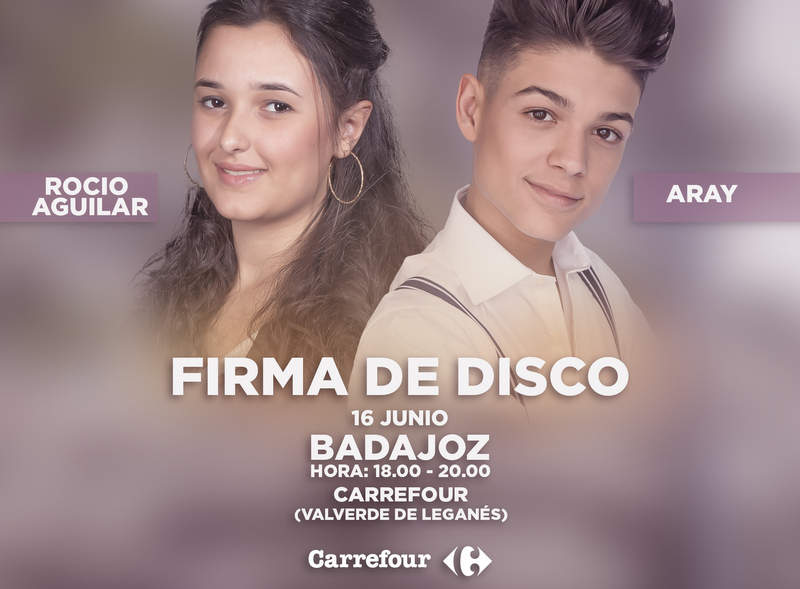 Rocio Aguilar y Aray, ganadora y finalista de La Voz Kids, firmaran su disco en Badajoz 