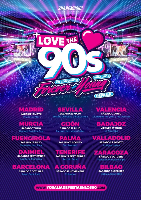 Love the 90s, el mayor festival de música de los 90, llega por primera vez a Badajoz el 27 de julio