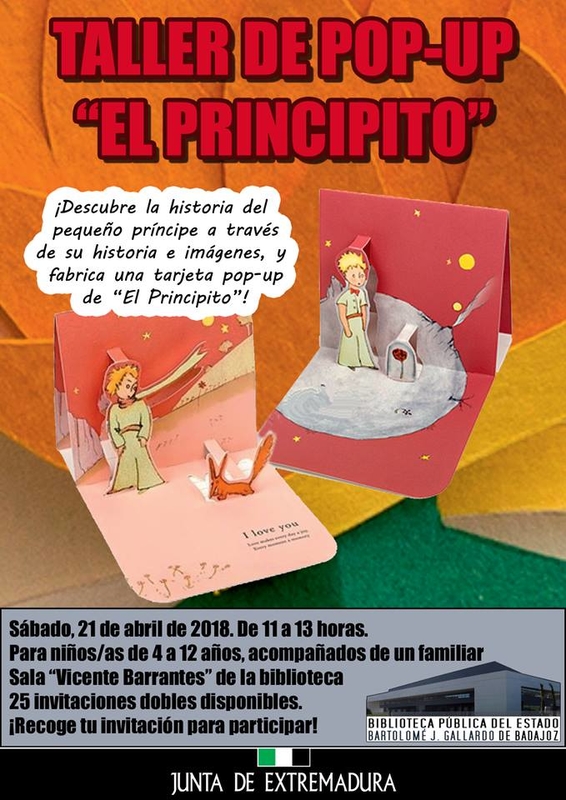 La Biblioteca Pública acoge un taller de tarjetas pop-up sobre 'El Principito' 