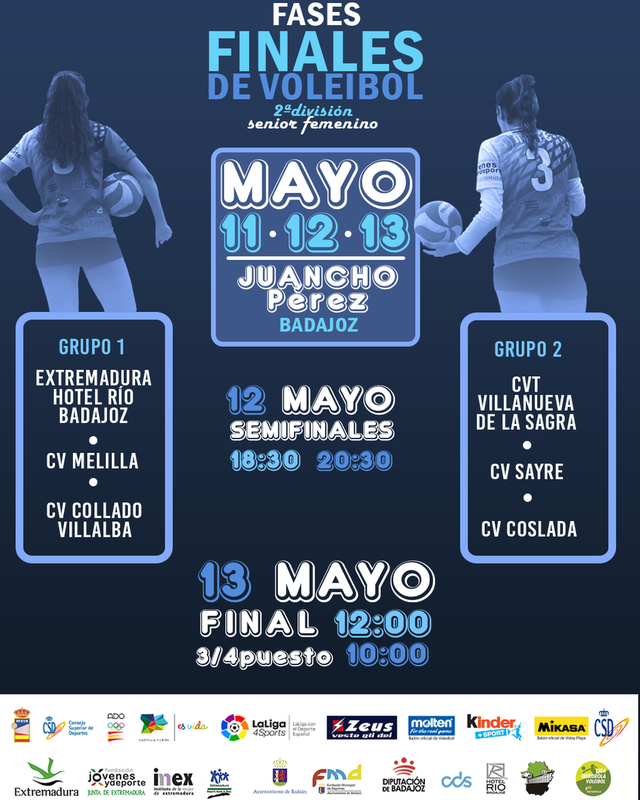 Fiesta del voleibol nacional femenino en Badajoz