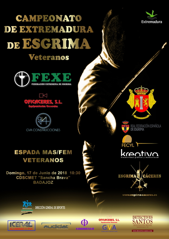 Badajoz acoge el primer campeonato regional de esgrima de Veteranos.