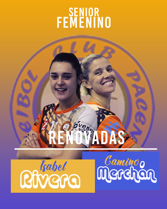 Camino Merchán e Isabel Rivera renuevan por el Extremadura Pacense Voleibol