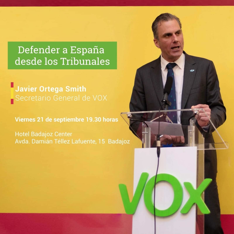 Conferencia en Badajoz del Secretario General de VOX, JavierOrtega-Smtih