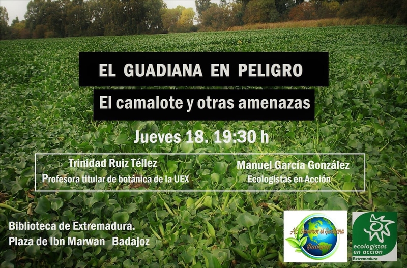 Conferencia en Badajoz sobre el Camalote en el Guadiana