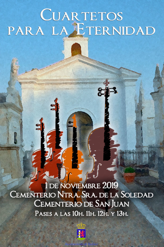 Cuarteto músical en los Cementerios de Badajoz
