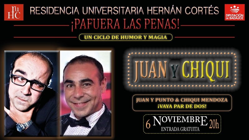 Chiqui Mendoza y Juan y Punto ofrecen el espectáculo ''Pa fuera las penas''