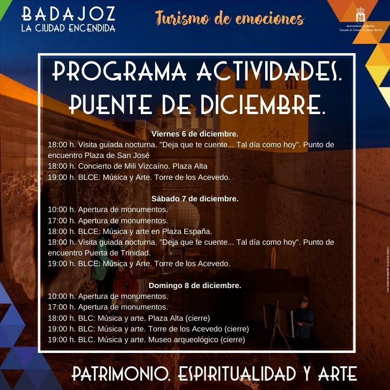 Actividades en Badajoz para el puente de diciembre