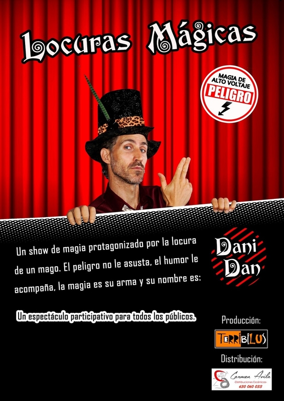 El mago Dani Dan presenta su espectáculo ''Locuras Mágicas'' en la R.U. Hernán Cortés