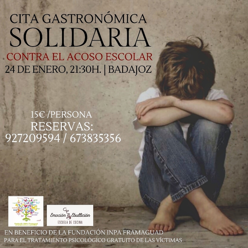 Cena benéfica para ayudar a las víctimas de acoso escolar