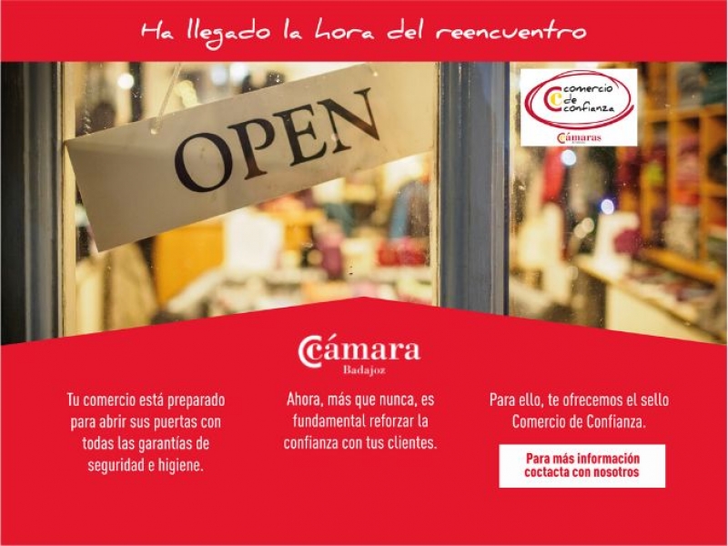 Las Cámaras de Comercio crean el sello ''Comercio de Confianza'' para contribuir a reactivar la actividad comercial