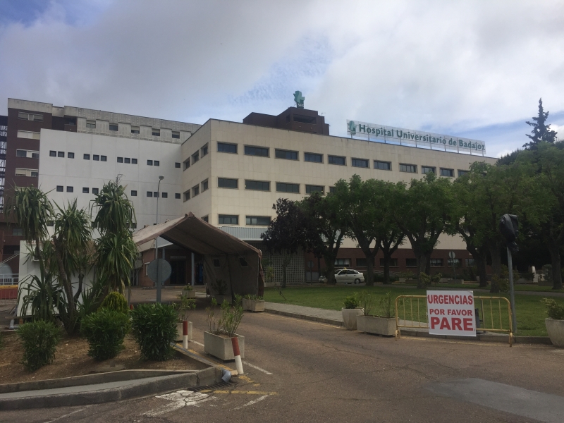 El Área de Salud de Badajoz tiene 1 paciente hospitalizado