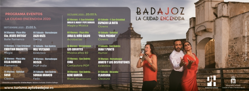 La Ciudad Encendida presenta 18 eventos situados en enclaves monumentales de Badajoz