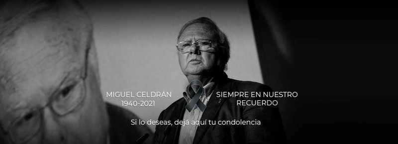 Habilitado un libro de condolencias en memoria de Miguel Celdrán