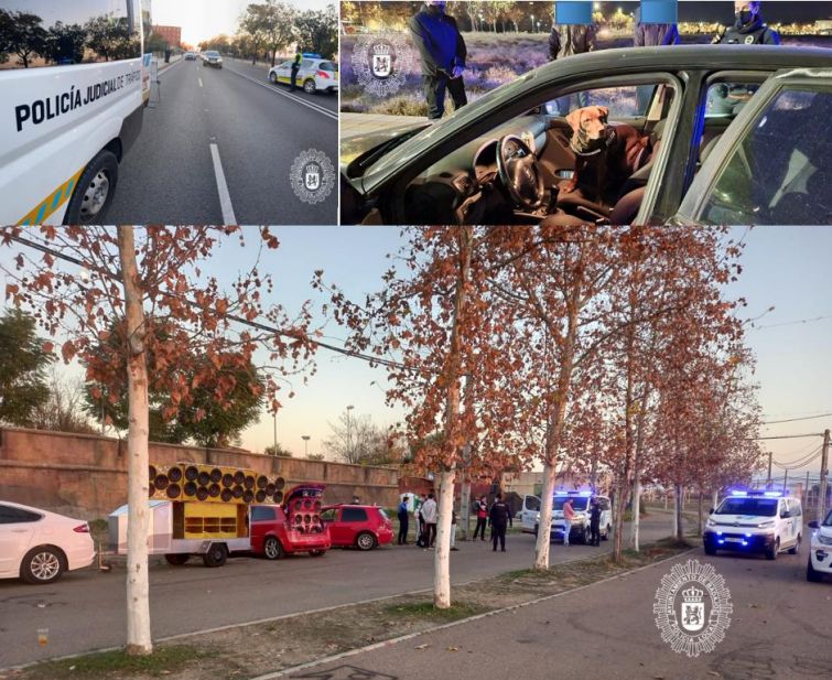 Resultado del dispositivo especial llevado a cabo por  la Policía Local de Badajoz, con motivo de la celebración  del ''Día del Borracho''