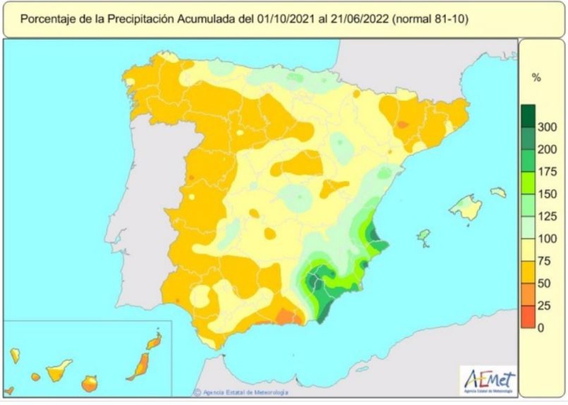 El noreste de Badajoz, superan los valores normales de lluvias en el ao hidrolgico