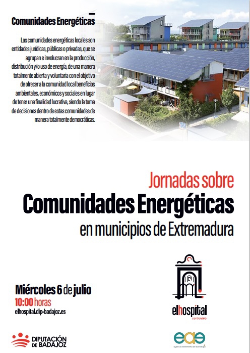 La Diputación de Badajoz y Agenex organizan una jornada explicativa sobre Comunidades Energéticas