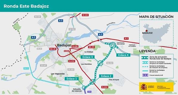 Transportes licita por 3,6 millones de euros la redacción del proyecto de trazado y construcción de la Ronda Este de Badajoz