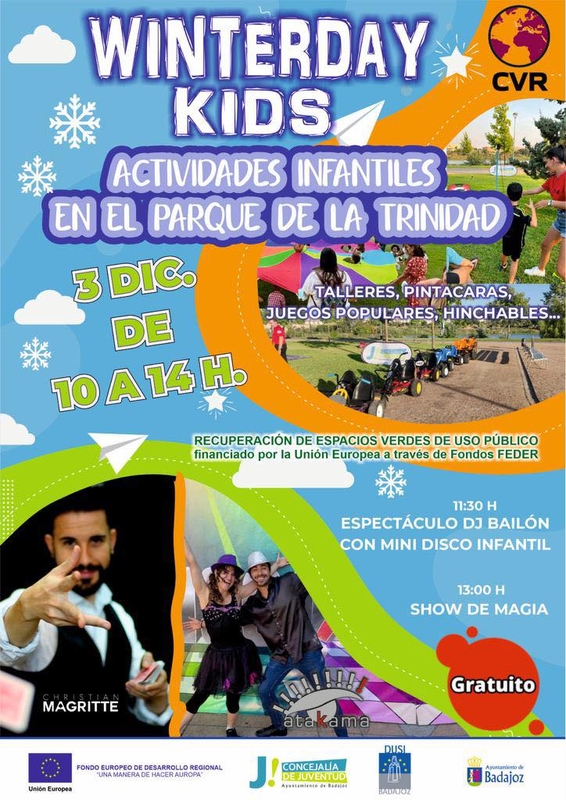 Este domingo en Badajoz, WinterDay Kids en el Parque de la Trinidad 