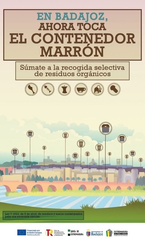 Durante el mes de enero la ciudad de Badajoz inicia la campaña del contenedor marrón FORM 