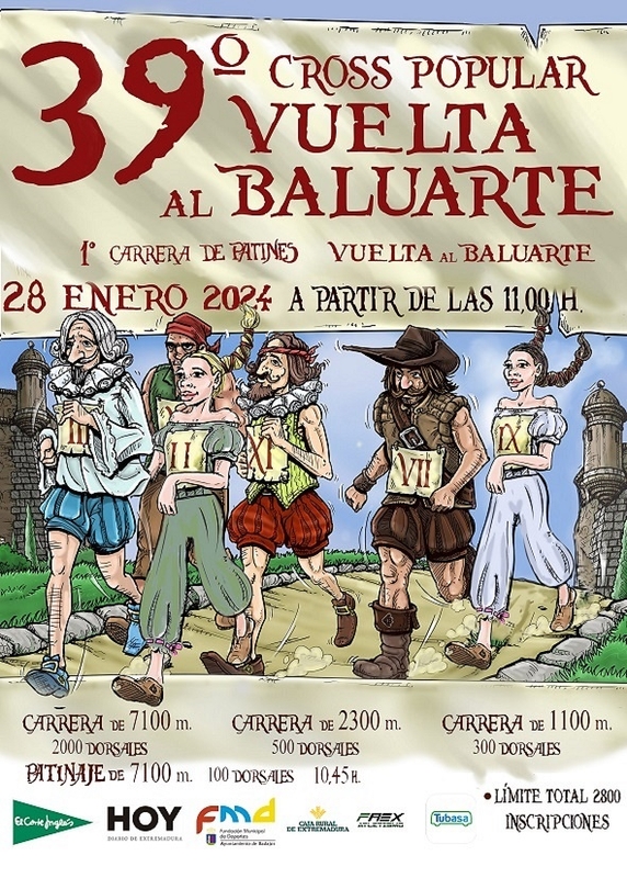 El próximo 28 de enero se celebra la 39ª edición del Cross Popular Vuelta Al Baluarte 