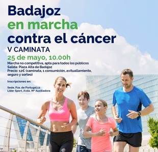 La 'V Caminata Badajoz en marcha contra el cáncer' recaudará fondos el 25 de mayo para favorecer la investigación