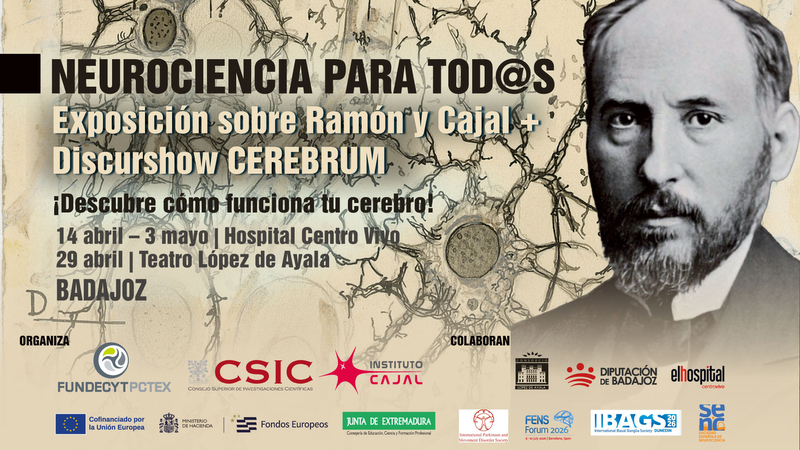 Badajoz acoge un programa de divulgación en neurociencia del 14 de abril al 3 de mayo